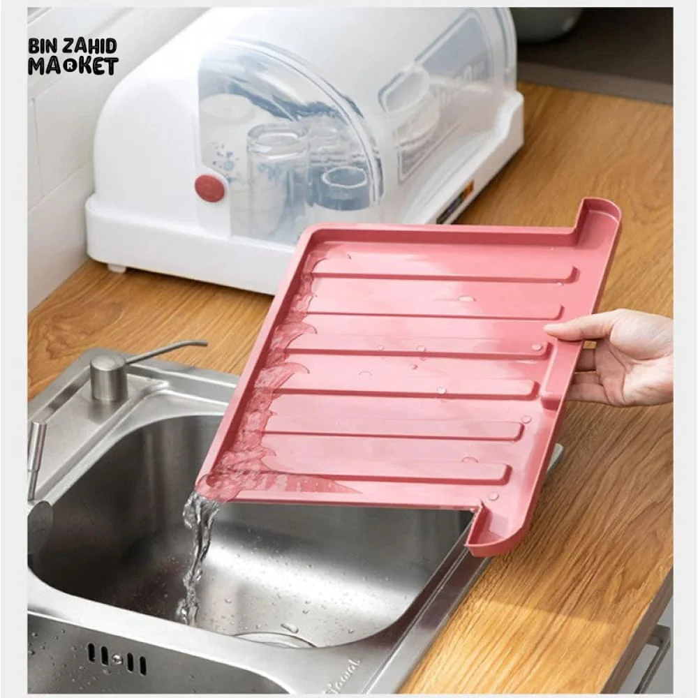 LIDDED DISH DRAINER – COUNTERTOP DRYING BOX FOR UTENSILS CUTLERY & CUPS - Image 3