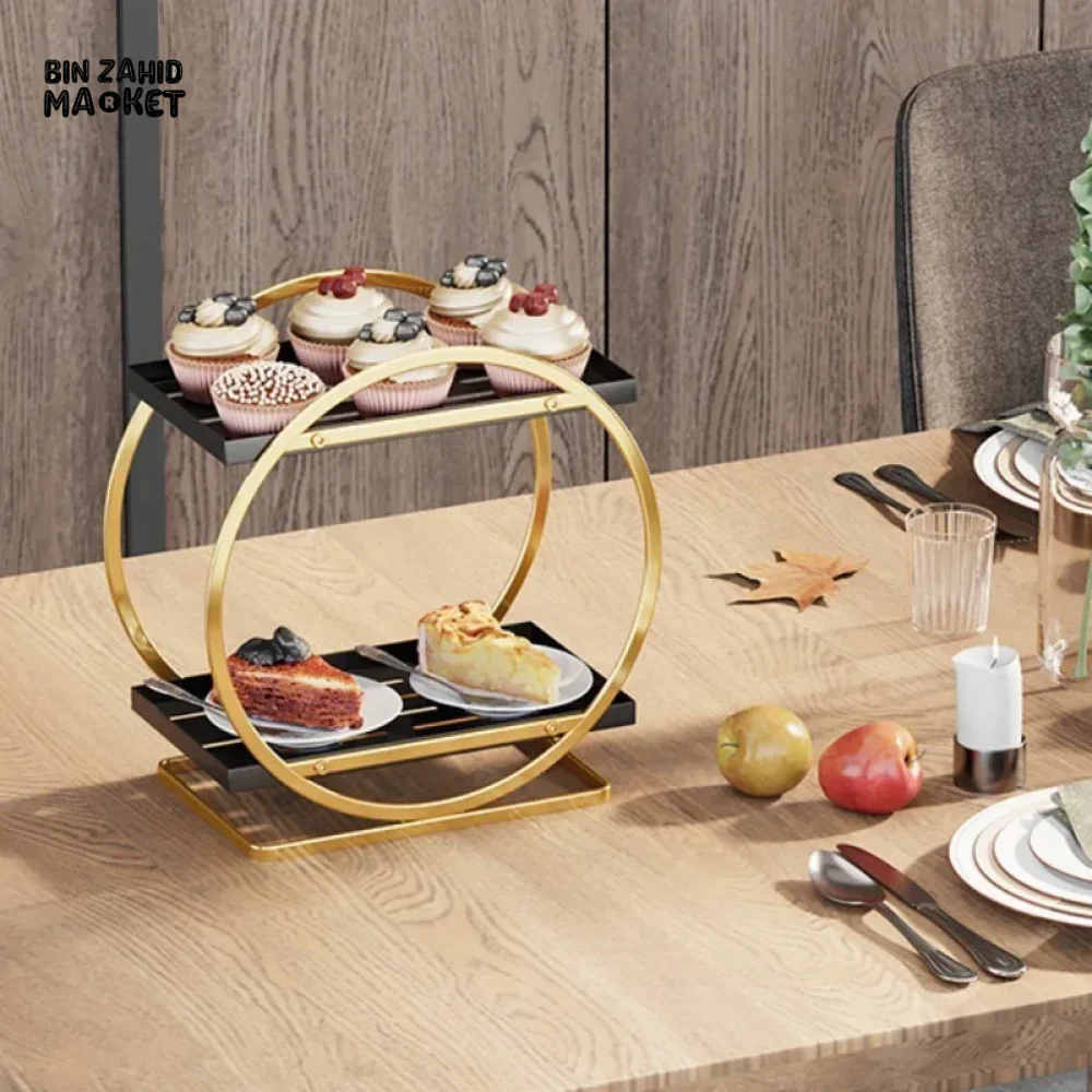 LIGHT LUXURY BATHROOM SHELF RACK COSMETICS ORGANIZER FOR DRESSING TABLE - CIRCLE SHAPE - Image 12