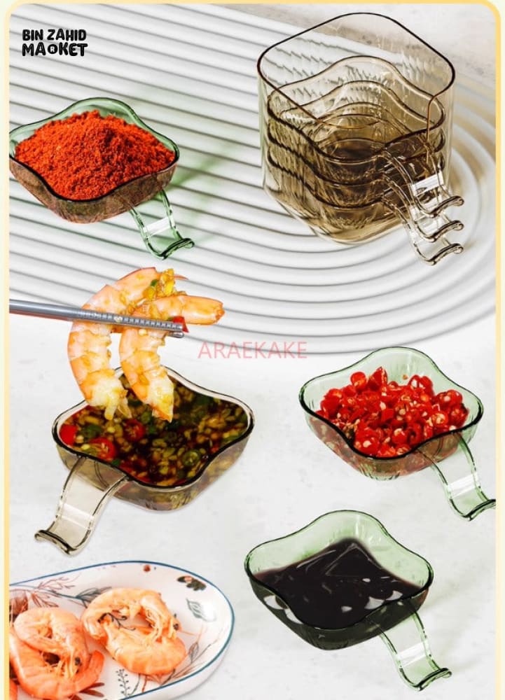 LIGHT LUXURY BONE CHINA DIP & SEASONING PLATE – PACK OF 6 – PERFECT FOR GRILL VINEGAR SOY SAUCE & DRY CONDIMENTS - Image 2