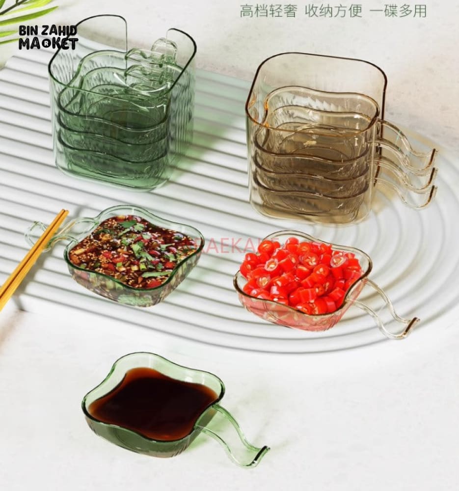 LIGHT LUXURY BONE CHINA DIP & SEASONING PLATE – PACK OF 6 – PERFECT FOR GRILL VINEGAR SOY SAUCE & DRY CONDIMENTS - Image 4