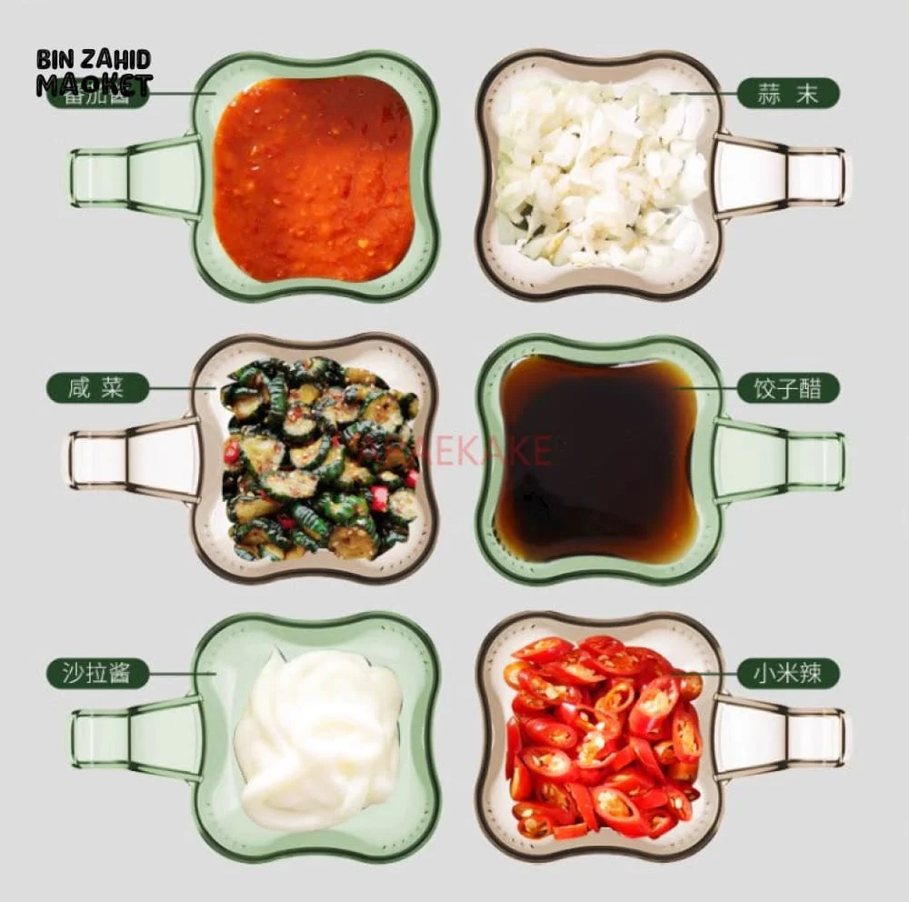 LIGHT LUXURY BONE CHINA DIP & SEASONING PLATE – PACK OF 6 – PERFECT FOR GRILL VINEGAR SOY SAUCE & DRY CONDIMENTS - Image 7