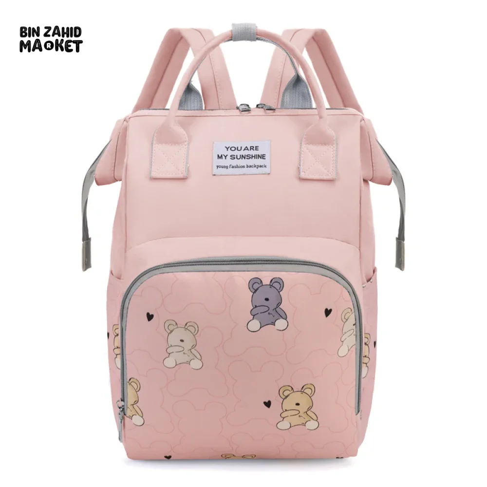 LIGHTWEIGHT & SPACIOUS DIAPER BACKPACK – MULTI-FUNCTIONAL DESIGN FOR MOMS ON THE GO - GREEN - Image 6