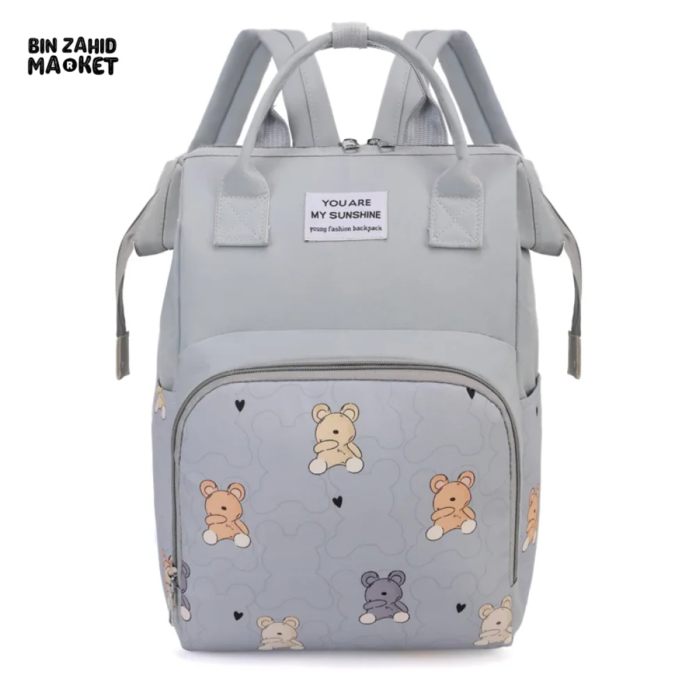 LIGHTWEIGHT & SPACIOUS DIAPER BACKPACK – MULTI-FUNCTIONAL DESIGN FOR MOMS ON THE GO - PINK - Image 4