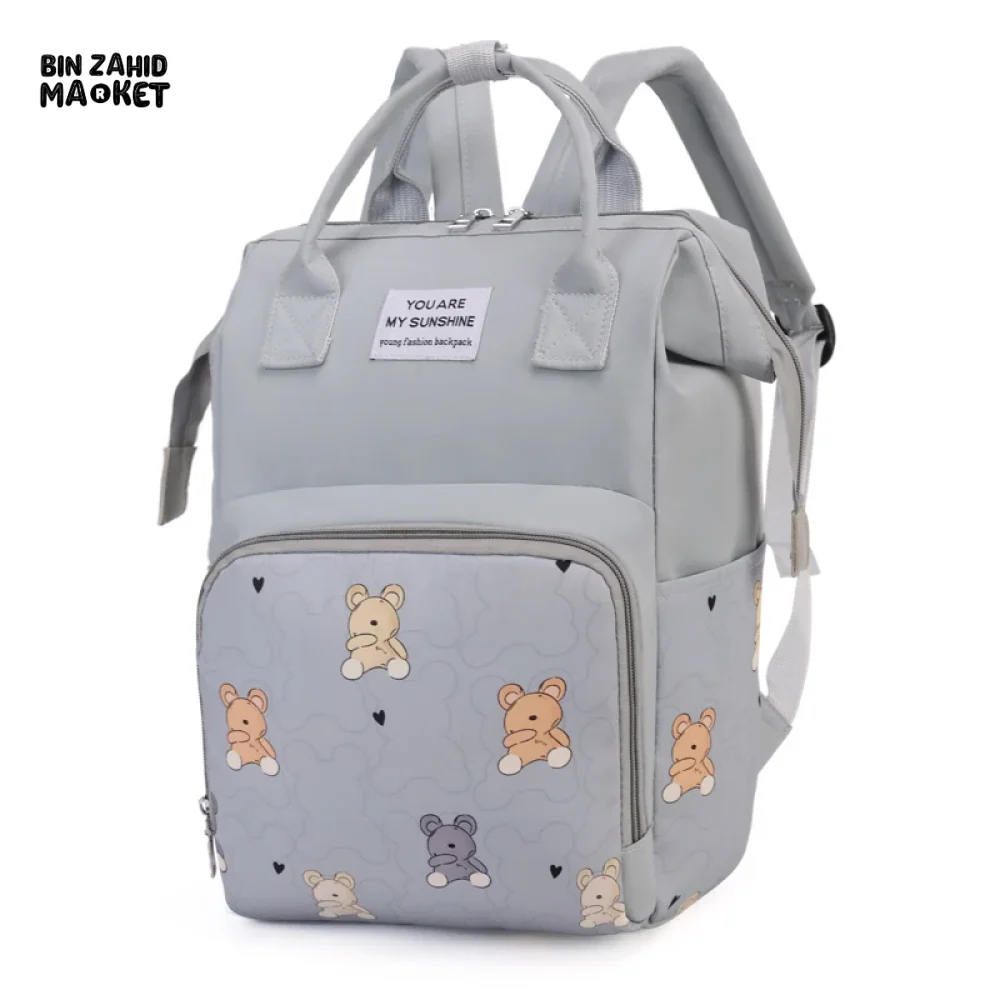 LIGHTWEIGHT & SPACIOUS DIAPER BACKPACK – MULTI-FUNCTIONAL DESIGN FOR MOMS ON THE GO - YELLOW - Image 4