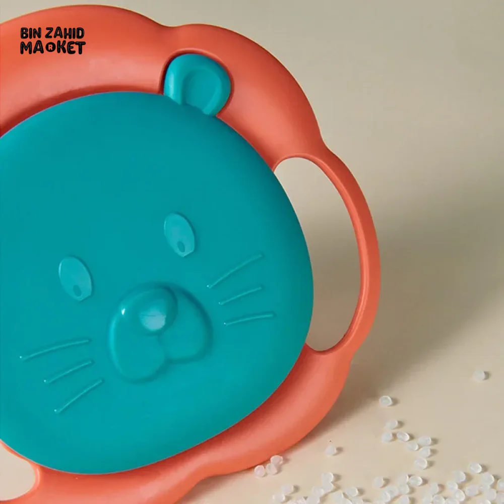 LION-SHAPED ANTI-SPILL BABY BOWL 360° BALANCE DESIGN WITH LID & HANDLES PERFECT FEEDING GIFT FOR TODDLERS - Image 8