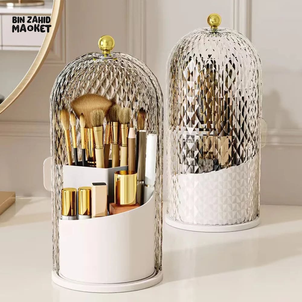 LUXOR ROTATING MAKEUP BRUSH HOLDER - DIAMOND CAGE - Image 4