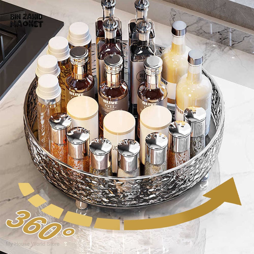 LUXOR ROTATING STORAGE TRAY - CRYSTAL RIPPLE - Image 2