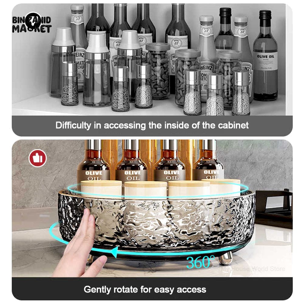 LUXOR ROTATING STORAGE TRAY - CRYSTAL RIPPLE - Image 3