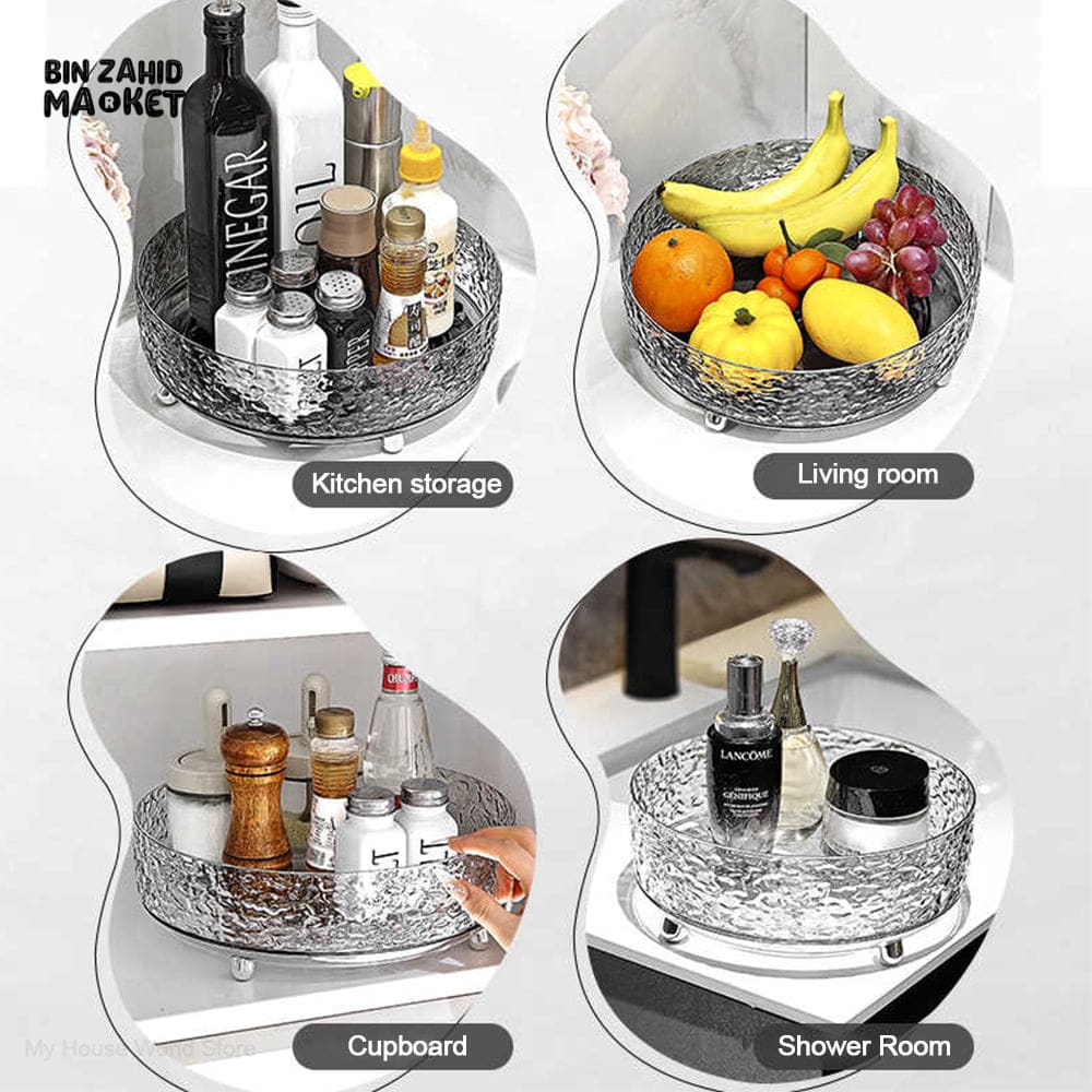 LUXOR ROTATING STORAGE TRAY - CRYSTAL RIPPLE - Image 5