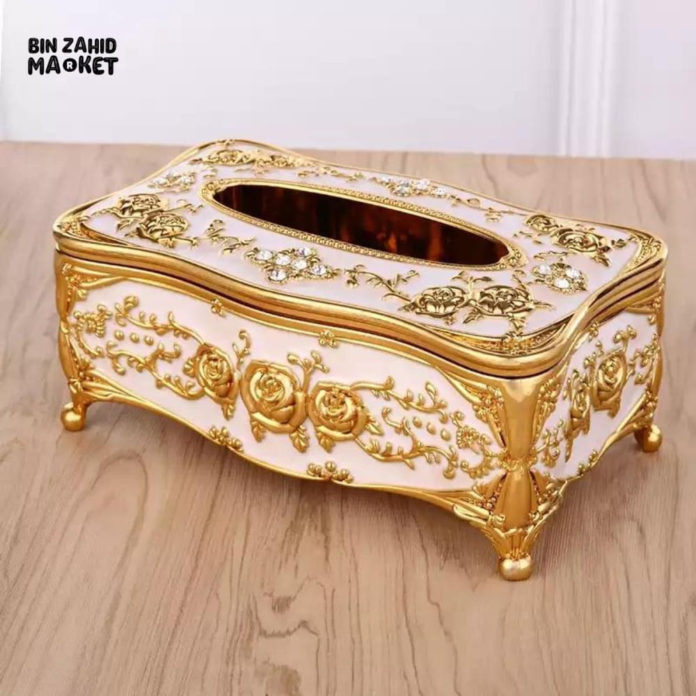 LUXOR TISSUE BOX - GOLDEN BEIGE