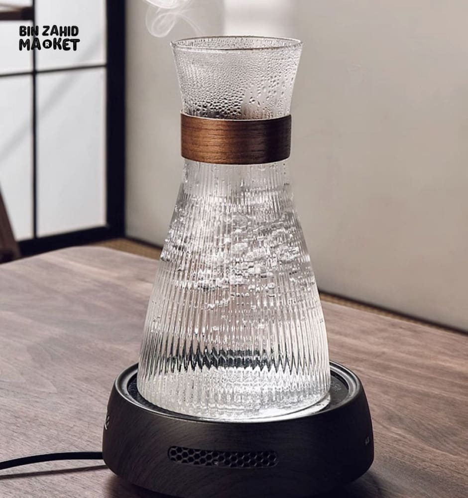 LUXORMOVE COLD GLASS WATER  7 PIECES JUG SET HEAT RESISTANT WITH COVER LARGE CAPACITY - Image 3