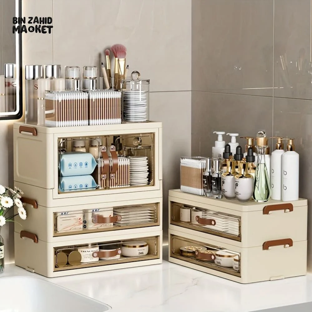 LUXORMOVE COSMETIC STORAGE BOX – STACKABLE COLLAPSIBLE DUST-PROOF WITH DOUBLE DOORS - Image 7