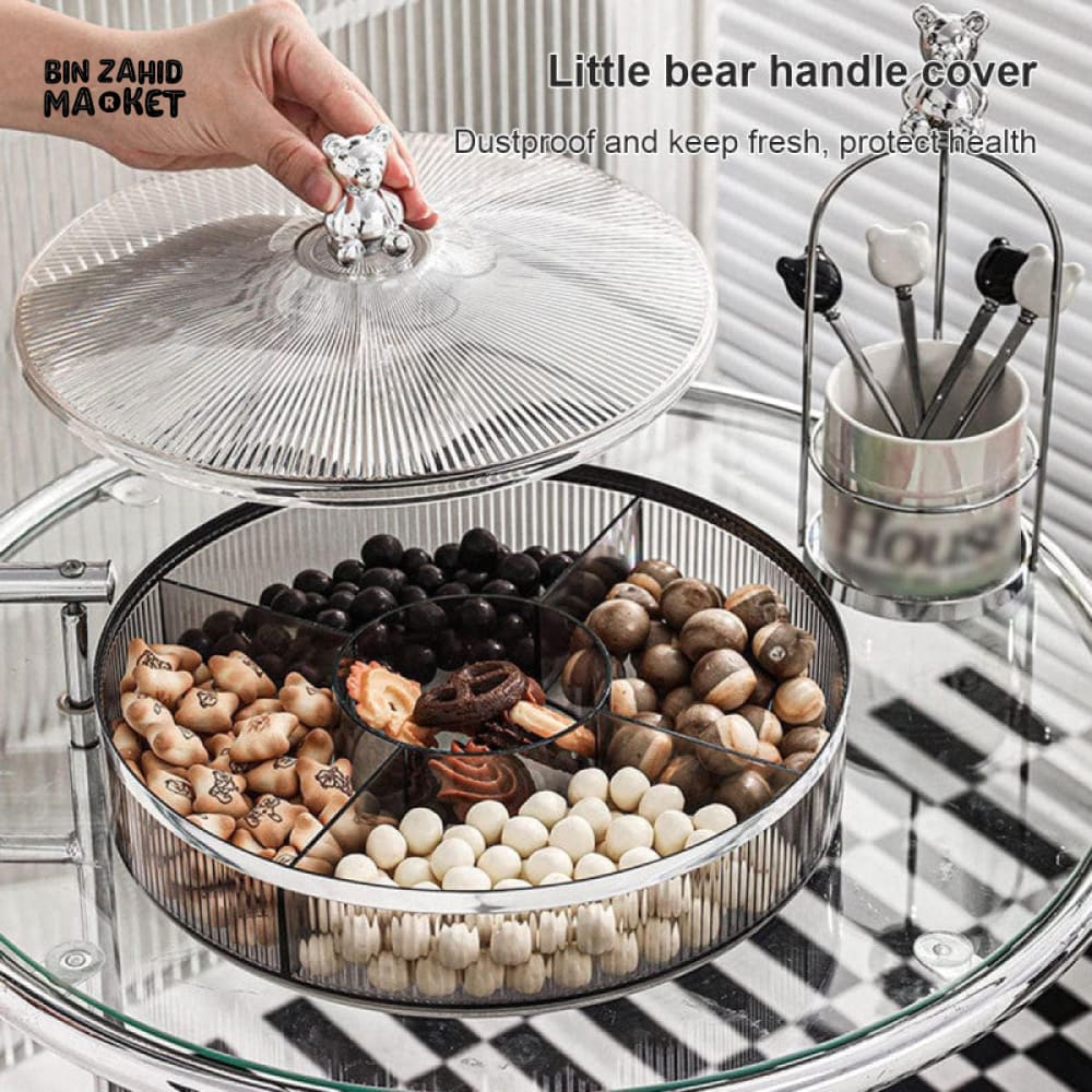 LUXORMOVE DIVIDED SNACK SERVING TRAY – 11-INCH SNACK BOX WITH LID FOR CANDY NUTS & DRIED FRUITS - Image 4
