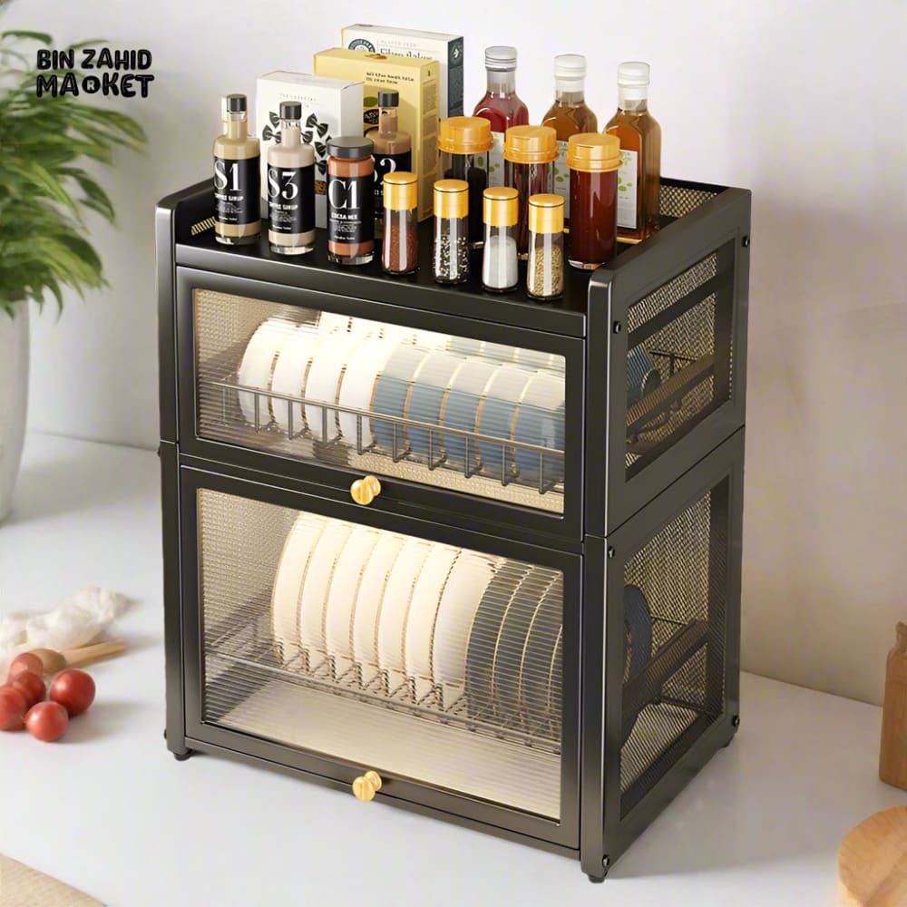 LUXORMOVE DUSTPROOF 2-LAYER MULTIFUNCTIONAL KITCHEN STORAGE RACK - Image 6