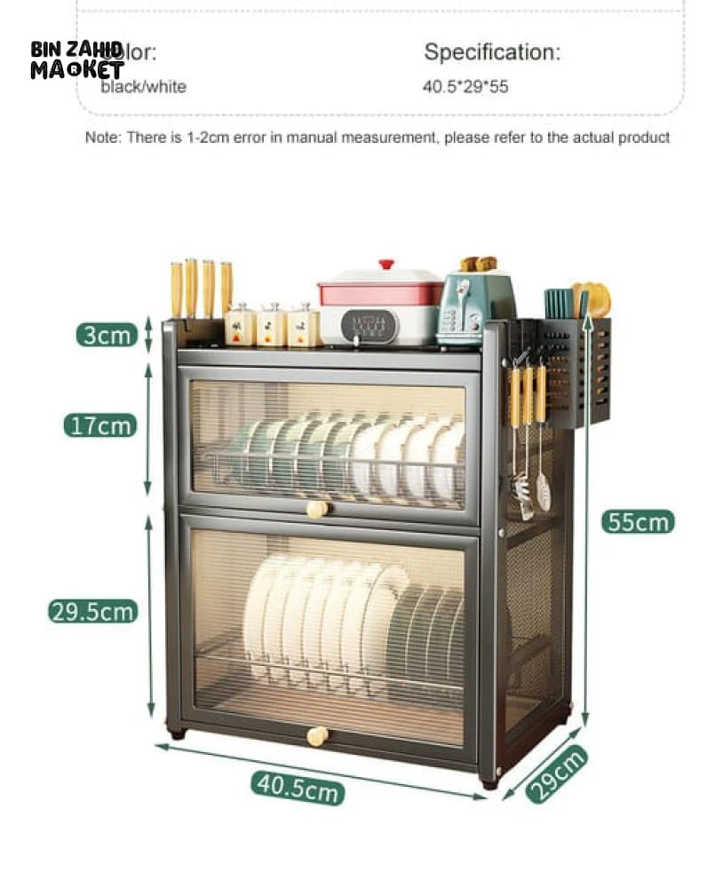 LUXORMOVE DUSTPROOF 2-LAYER MULTIFUNCTIONAL KITCHEN STORAGE RACK - Image 7
