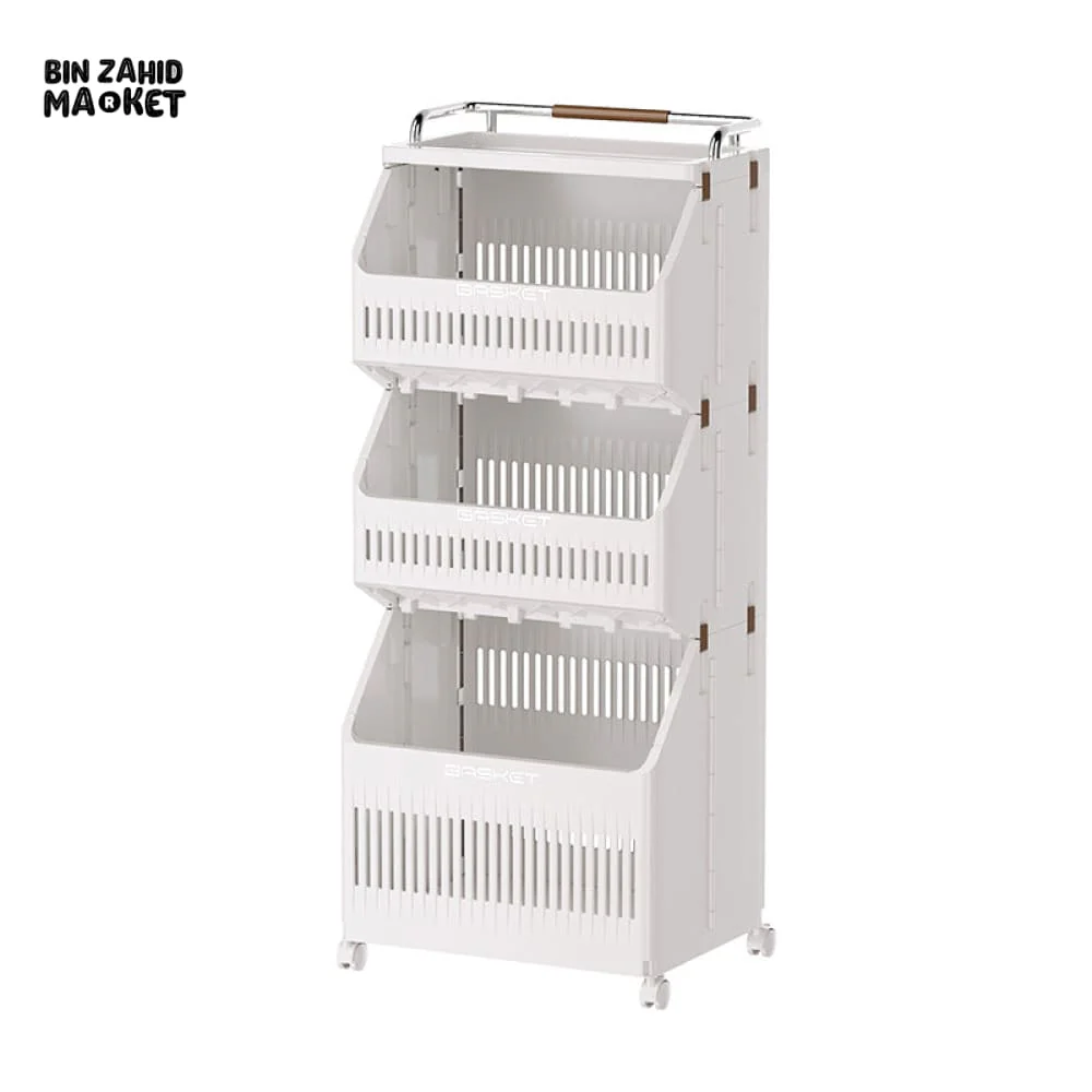 LUXORMOVE FOLDABLE LAUNDRY HAMPER – SPACE-SAVING STANDING BASKET WITH SORTER RACK - 3 LAYERS - Image 5