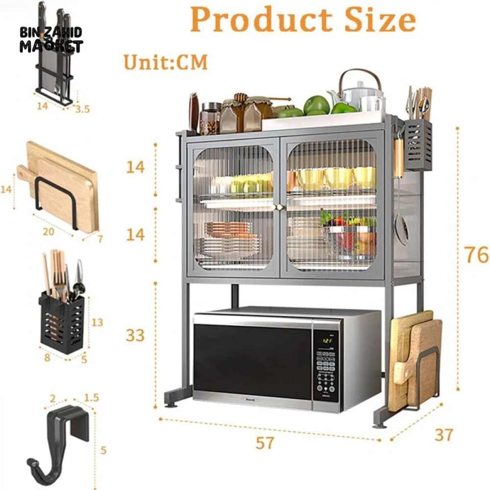 LUXORMOVE KITCHEN RACK MULTIFUNCTIONAL DISH DRAIN SHELF OVEN STORAGE ORGANIZER - BLACK - Image 10