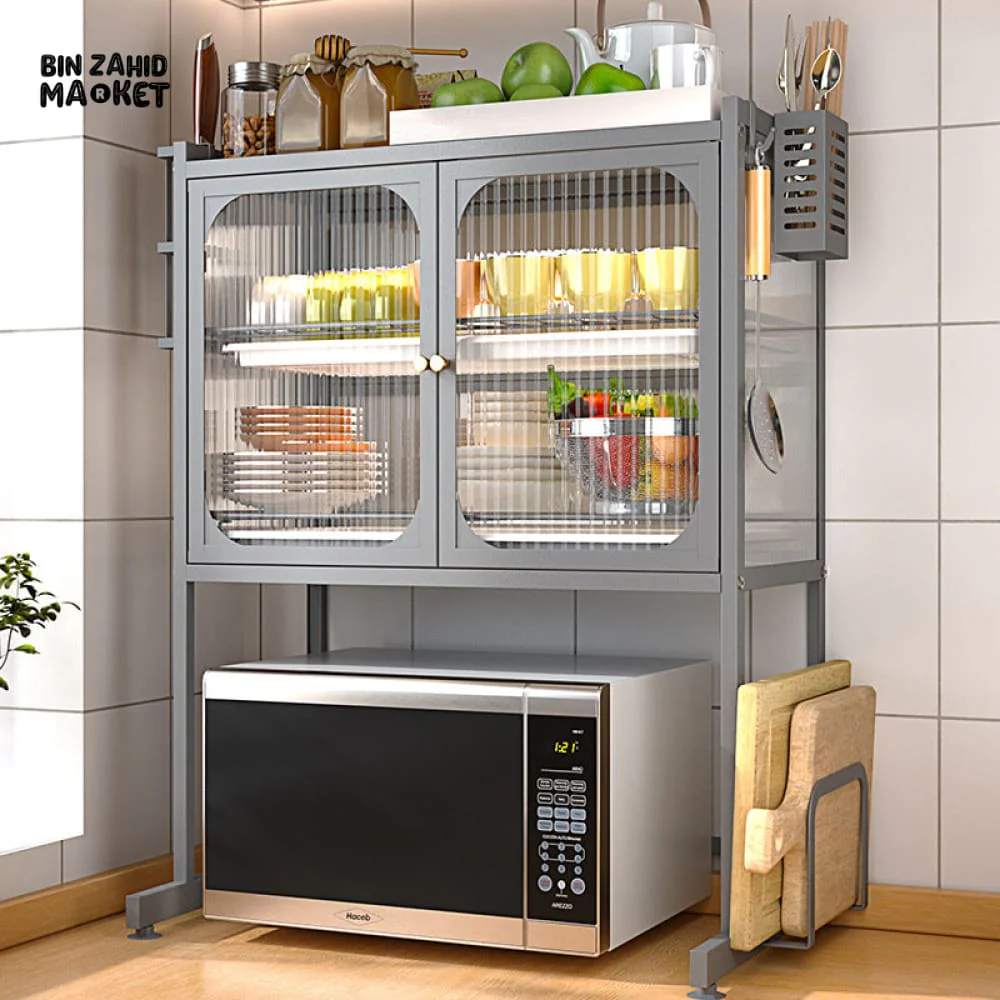 LUXORMOVE KITCHEN RACK MULTIFUNCTIONAL DISH DRAIN SHELF OVEN STORAGE ORGANIZER - BLACK - Image 2