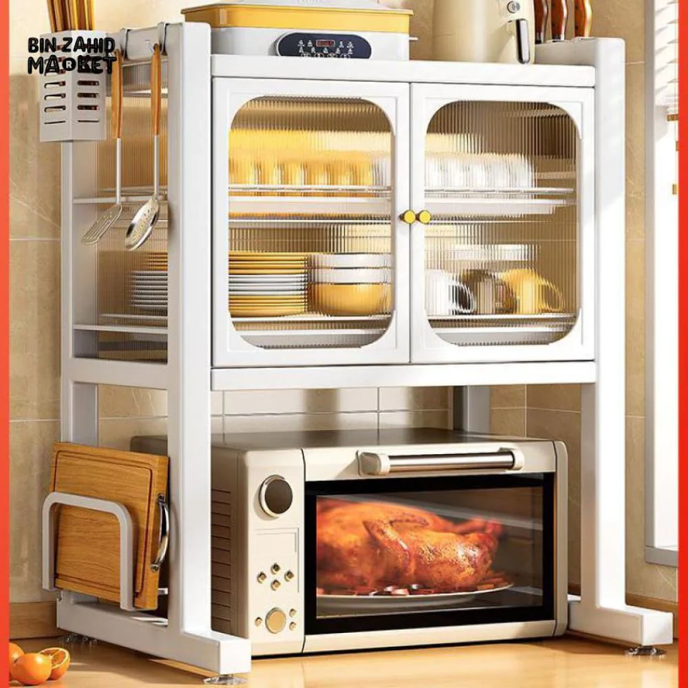 LUXORMOVE KITCHEN RACK MULTIFUNCTIONAL DISH DRAIN SHELF OVEN STORAGE ORGANIZER - WHITE - Image 2