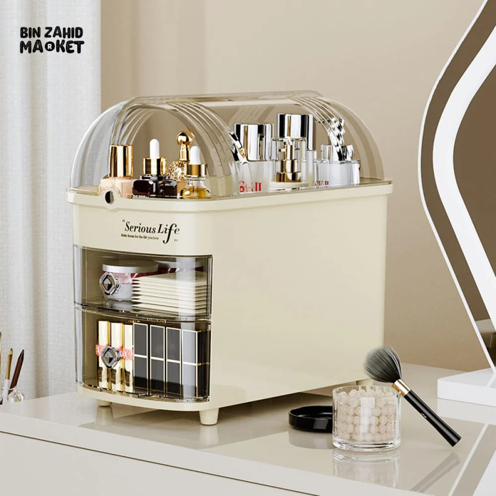 LUXORMOVE LARGE CAPACITY COSMETIC & JEWELRY STORAGE DRAWER WITH LID MAKEUP ORGANIZER & LIPSTICK BOX - Image 2