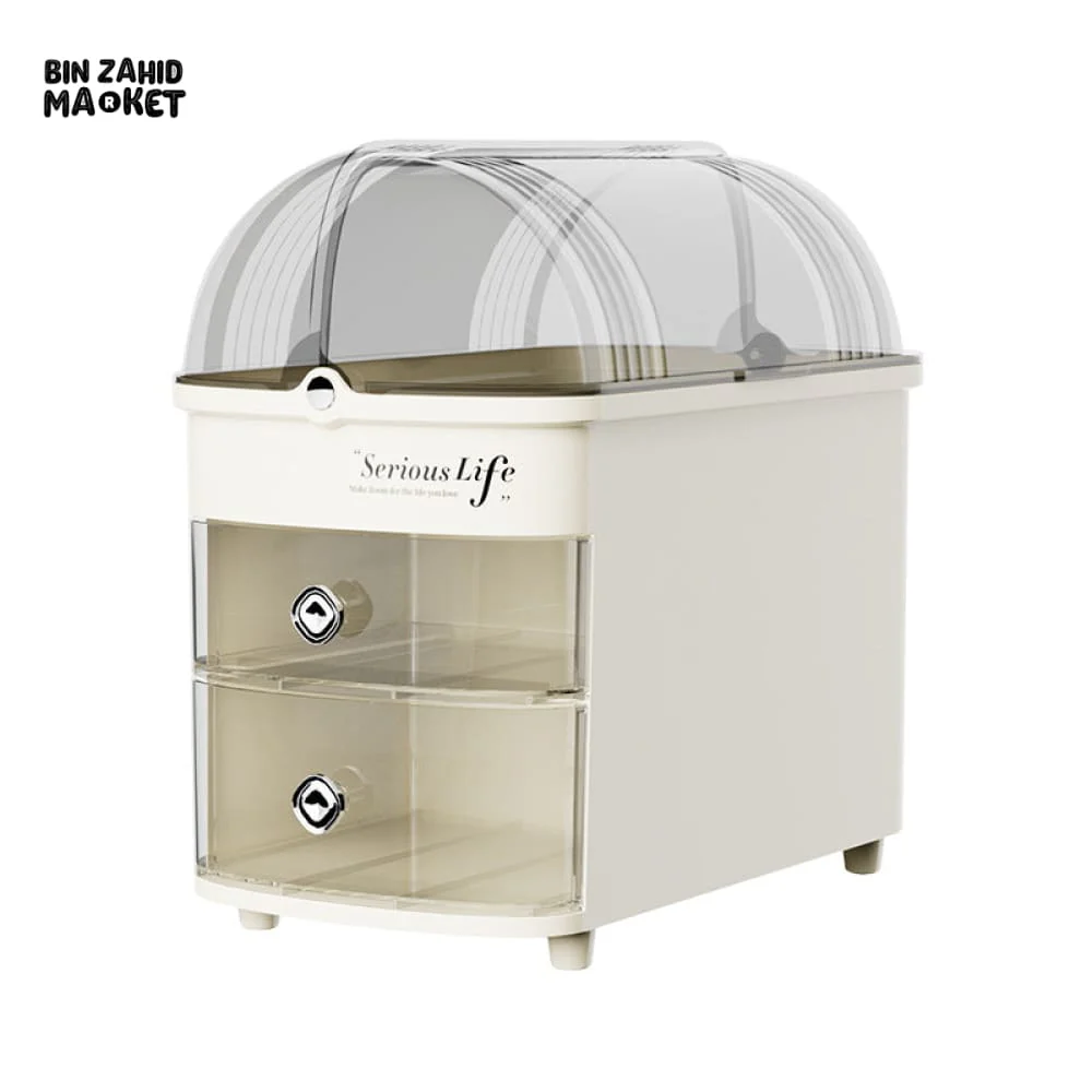 LUXORMOVE LARGE CAPACITY COSMETIC & JEWELRY STORAGE DRAWER WITH LID MAKEUP ORGANIZER & LIPSTICK BOX - Image 5