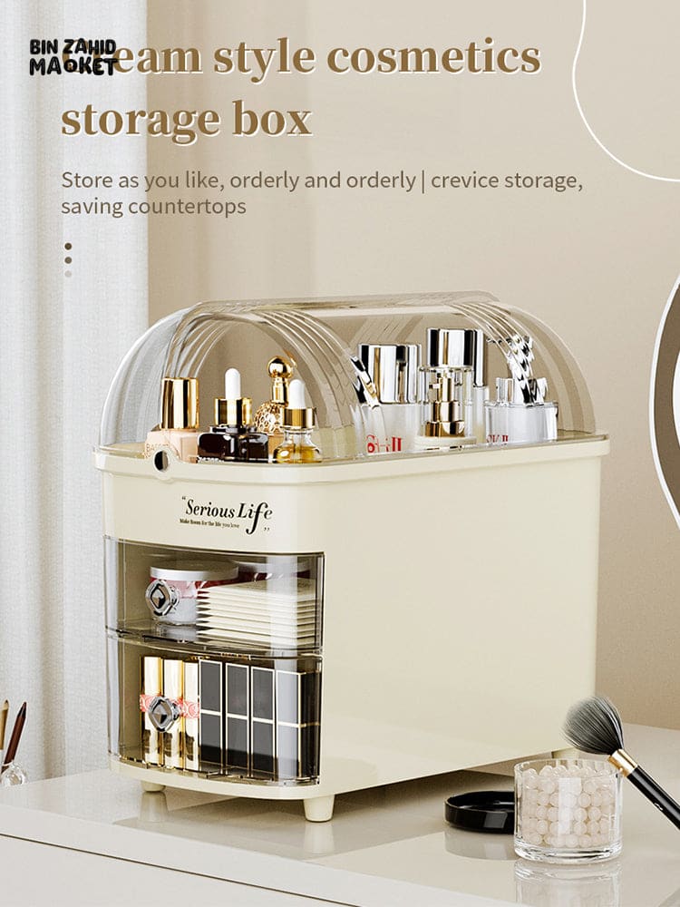 LUXORMOVE LARGE CAPACITY COSMETIC & JEWELRY STORAGE DRAWER WITH LID MAKEUP ORGANIZER & LIPSTICK BOX - Image 6