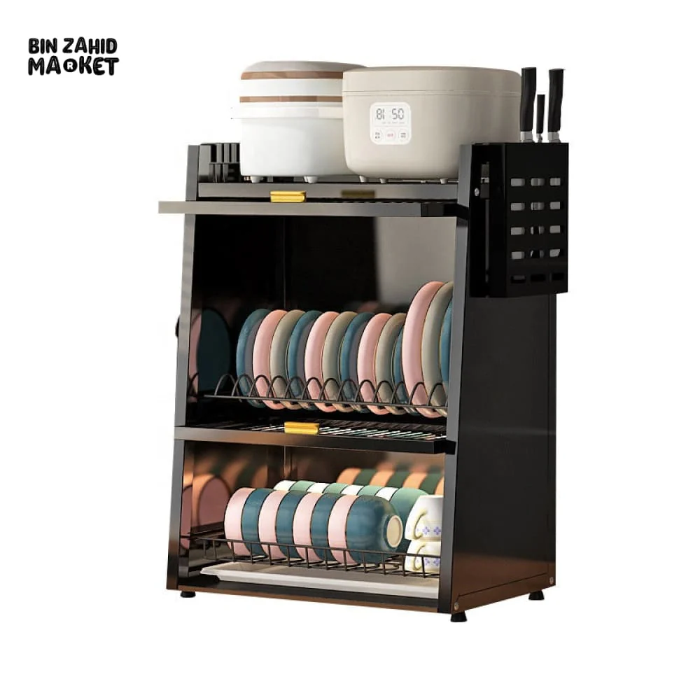 LUXORMOVE LARGE CAPACITY KITCHEN STORAGE & DRAINAGE RACK – MULTI-FUNCTION UTENSIL ORGANIZER - Image 4