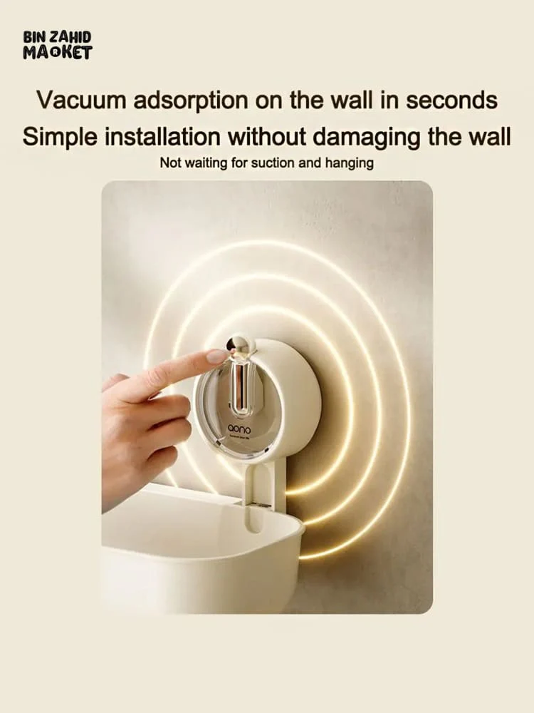 LUXORMOVE NO-DRILL VACUUM SUCTION BATHROOM SHELF – WATERPROOF SHOWER CADDY RACK - Image 4
