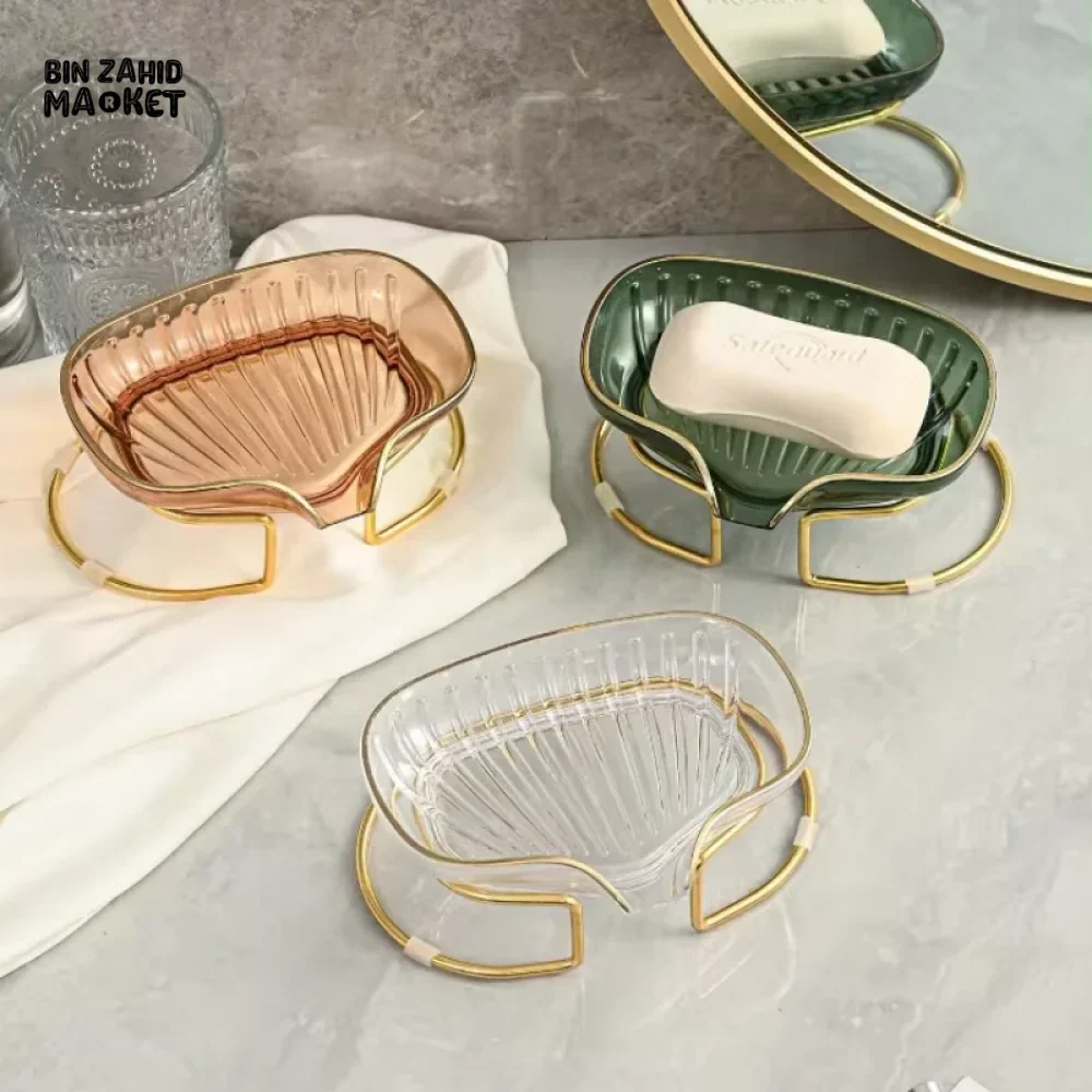 LUXORMOVE SOAP DISH LUXURY HOLDER WITH DRAIN WATER STORAGE TRAY - Image 3