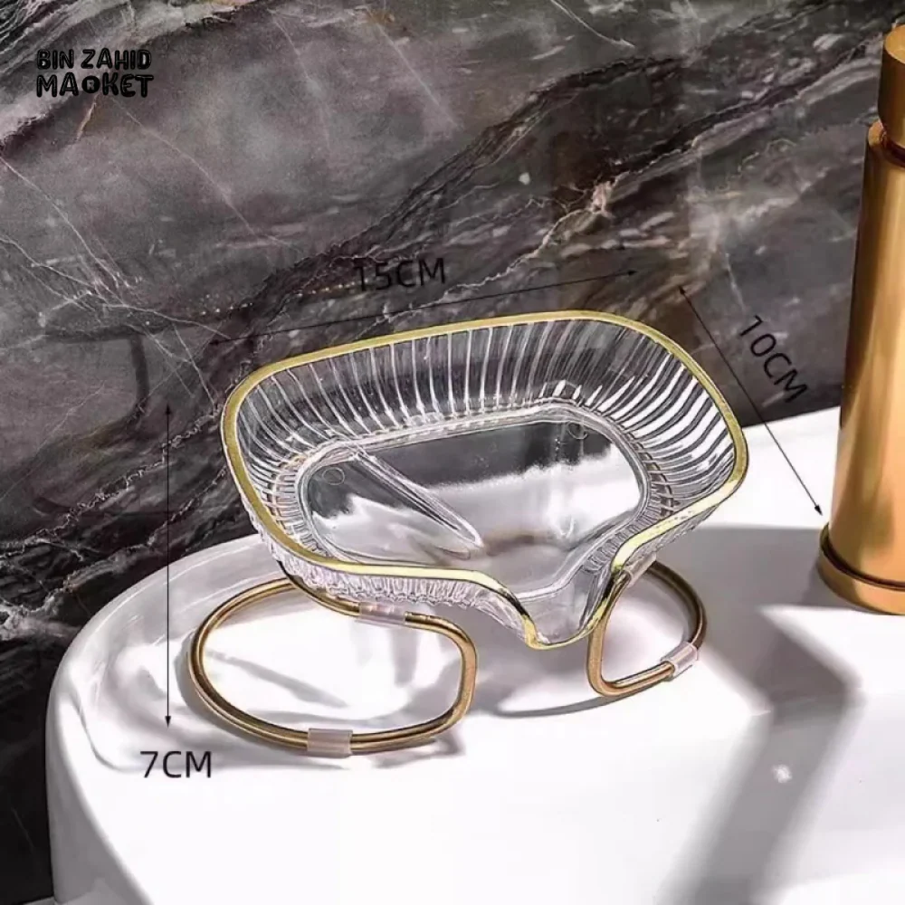 LUXORMOVE SOAP DISH LUXURY HOLDER WITH DRAIN WATER STORAGE TRAY - Image 4