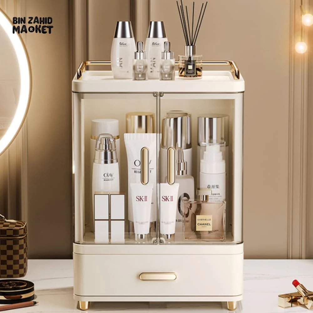 LUXORMOVE STORAGE BOX COSMETICS DESKTOP LARGE CAPACITY MAKEUP BRUSH & SKINCARE STORAGE RACK - Image 6