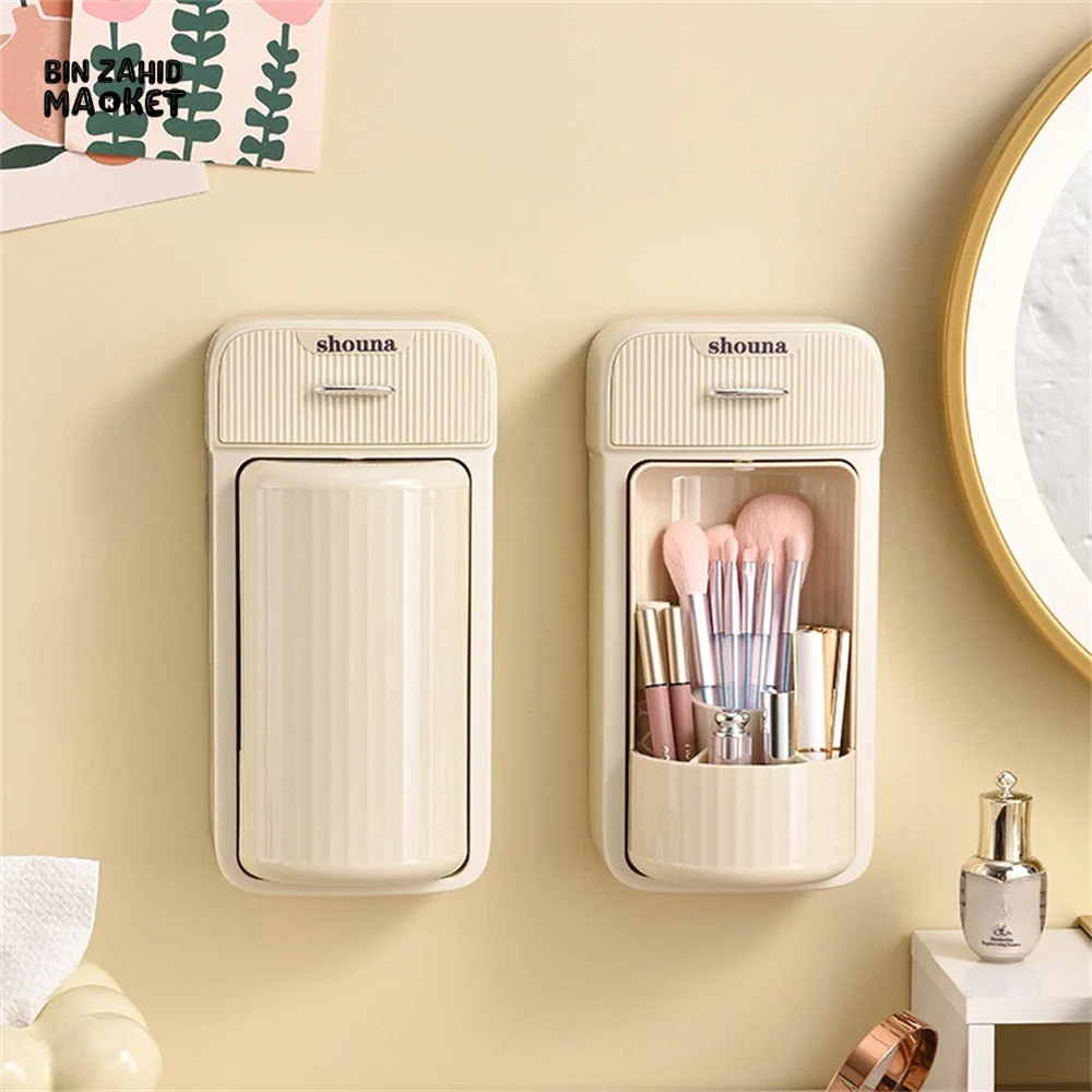 LUXORMOVE WALL MOUNTED MAKEUP BRUSH ORGANIZER 360° ROTATING STORAGE RACK - Image 11