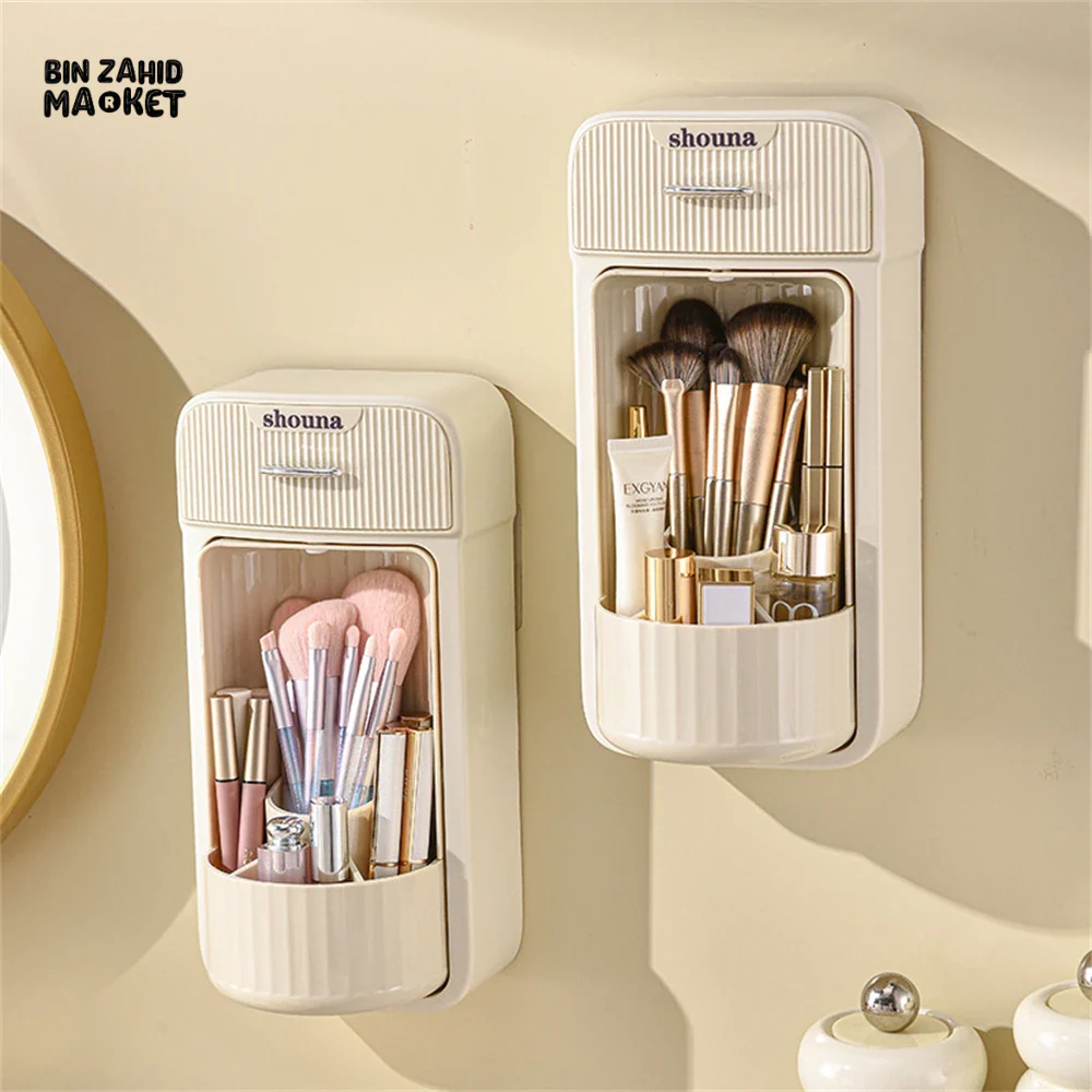 LUXORMOVE WALL MOUNTED MAKEUP BRUSH ORGANIZER 360° ROTATING STORAGE RACK - Image 7