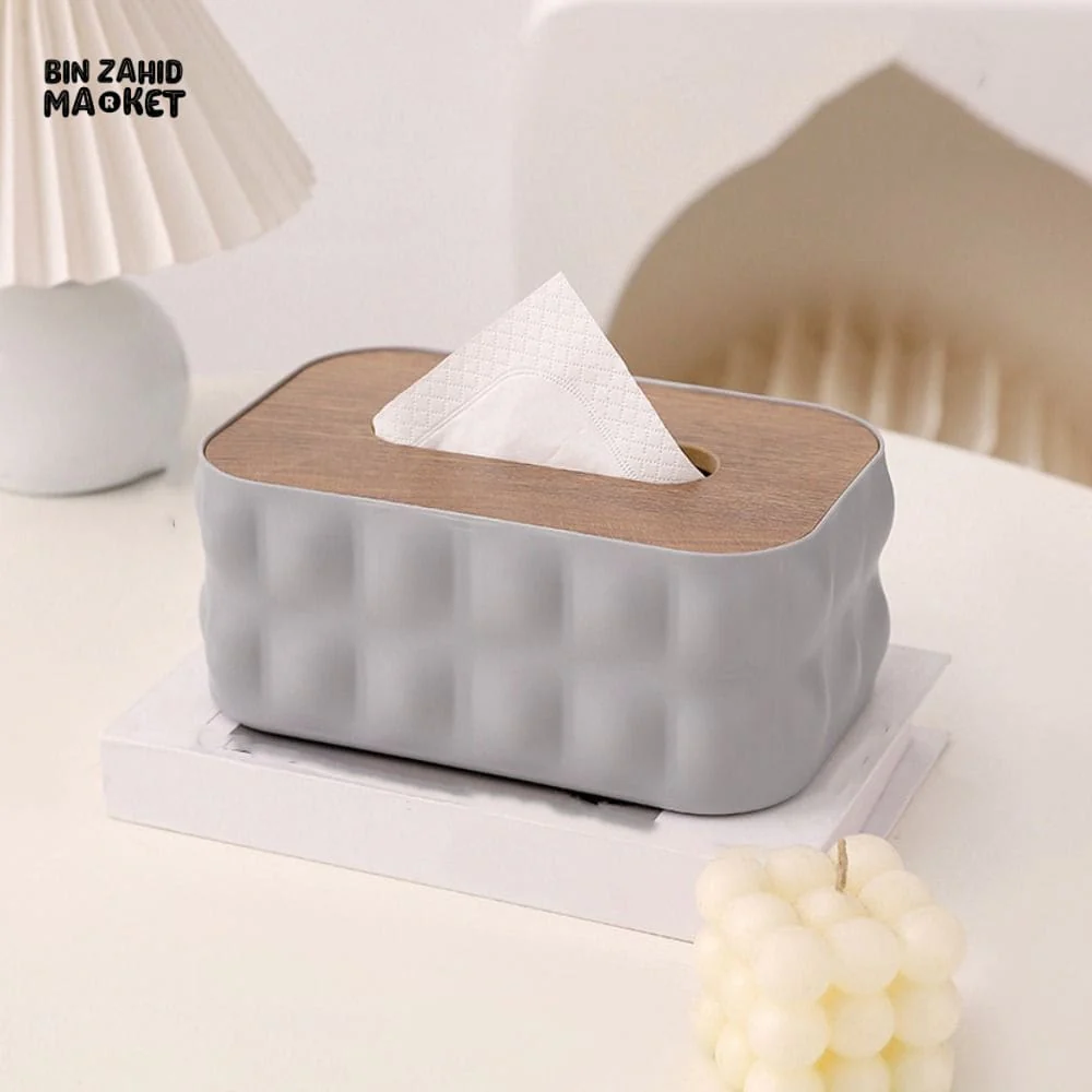 LUXURMOVE MODERN TISSUE BOX WITH WOODEN LID – HOME & BATHROOM DECOR - Image 6