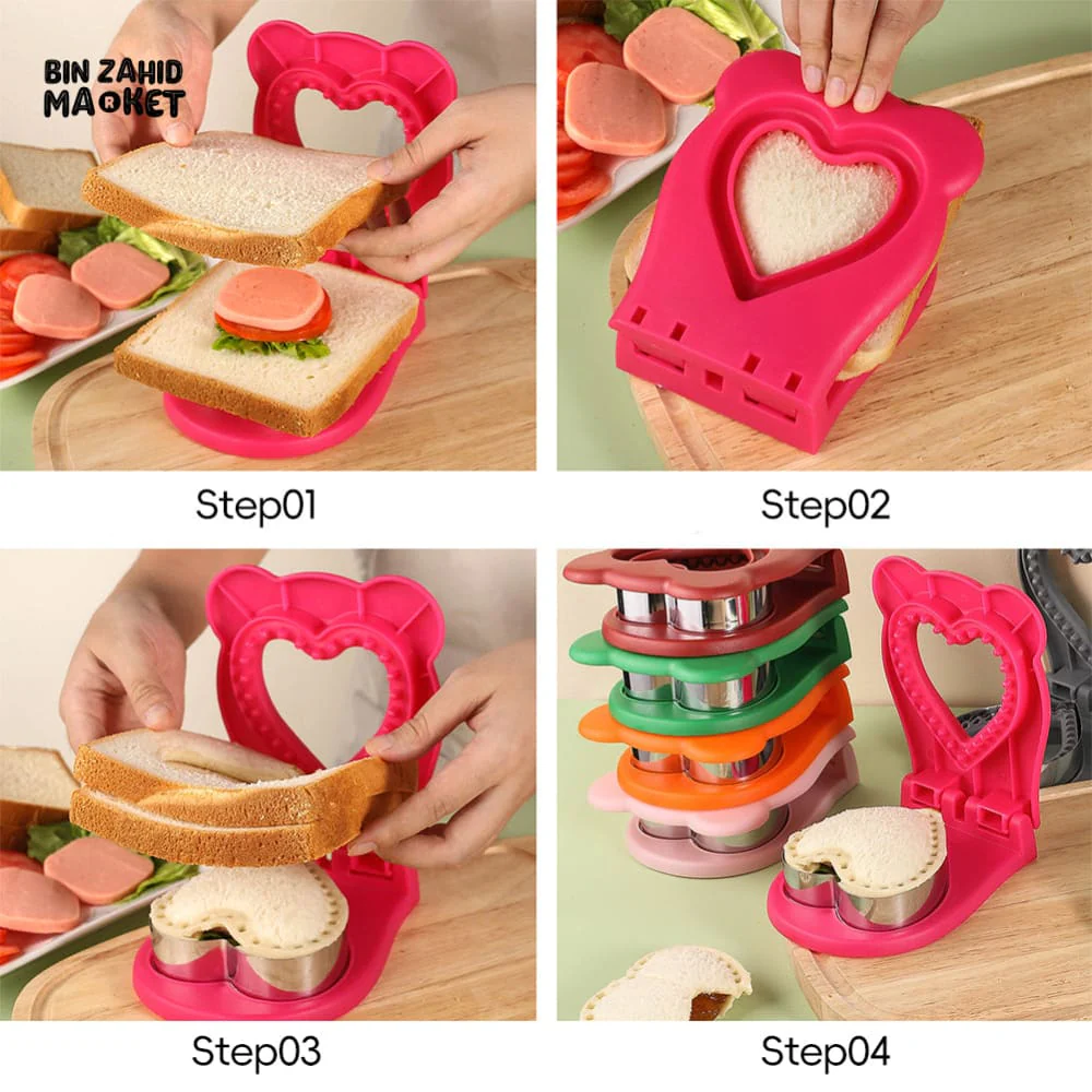 LUXURMOVE QUICK BREAD FOR SANDWICHES CUTTER TOOL - HEART - Image 5