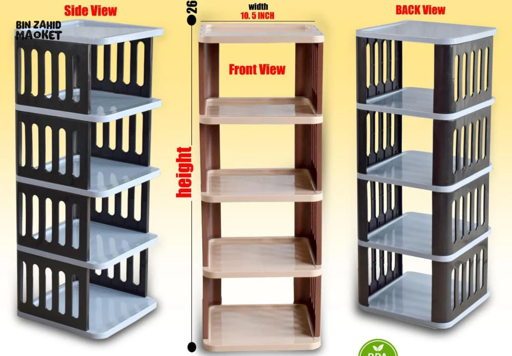 LUXURMOVE STACKABLE 5-TIER SHOE RACK STAND - Image 4