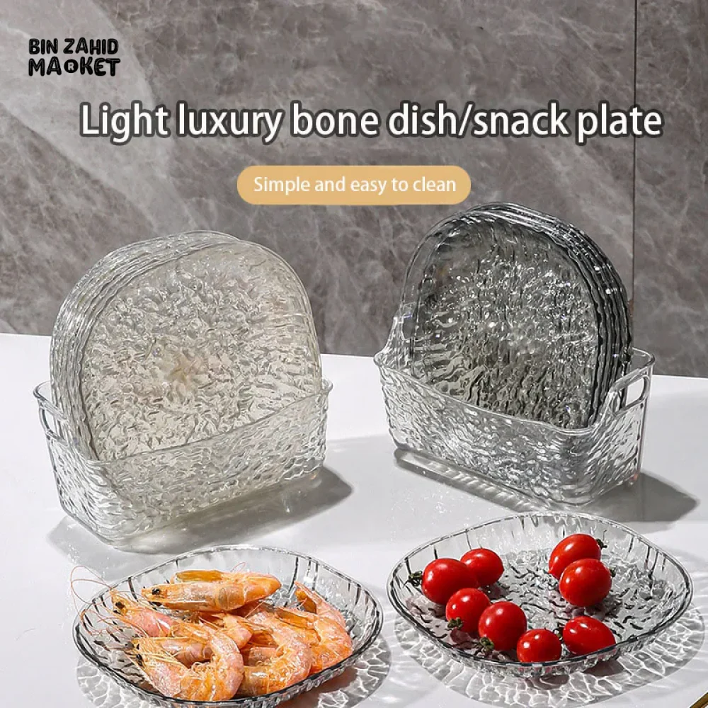 LUXURY 8 PIECE PLATE SET DISH SMALL FRUIT & SNACK PLATE - Image 2