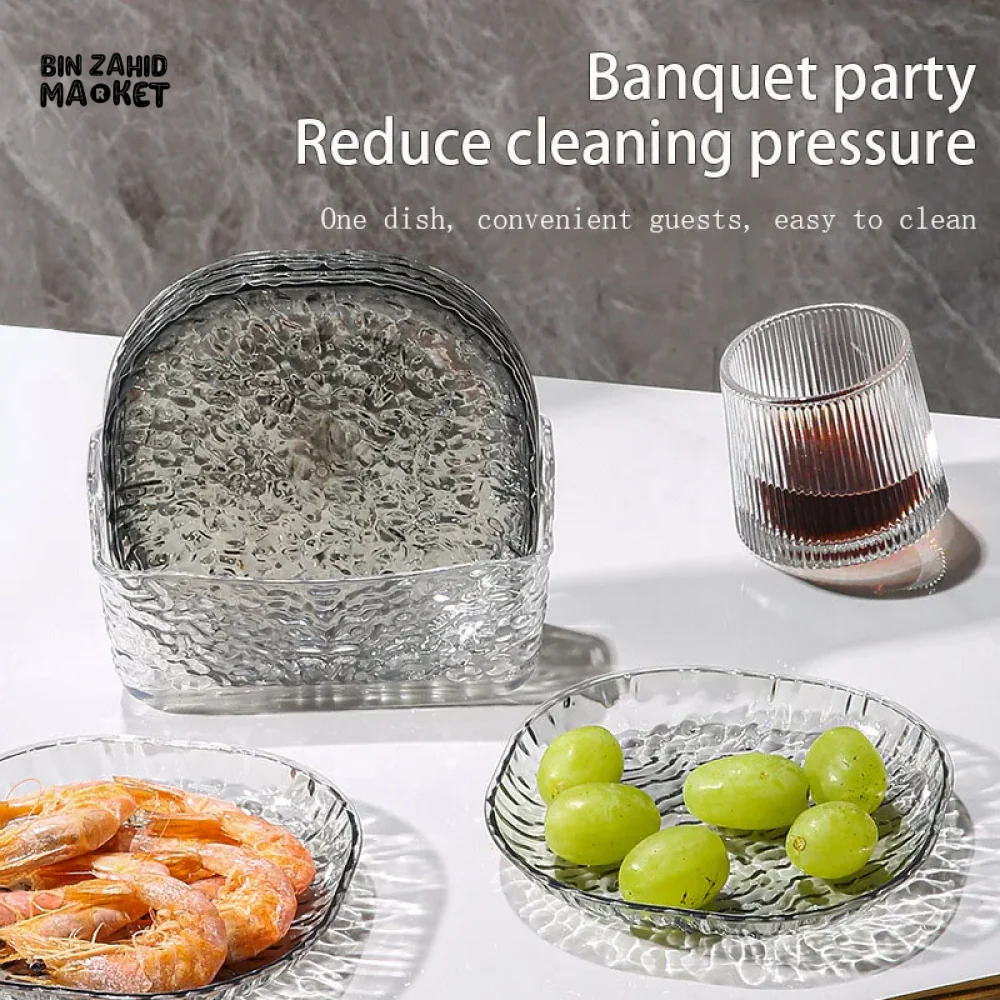 LUXURY 8 PIECE PLATE SET DISH SMALL FRUIT & SNACK PLATE - Image 4