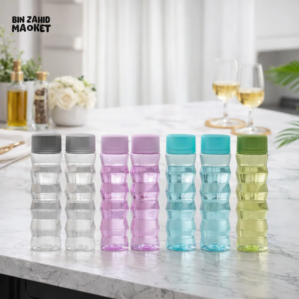 PACK OF 2 BPA-FREE WATER BOTTLE SET – ERGONOMIC WAVE DESIGN, LEAK-PROOF KITCHEN & DAILY USE