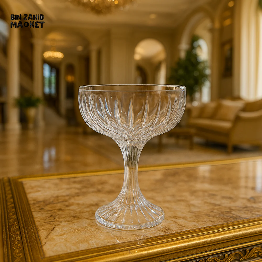 LUXURY CRYSTAL 6 PIECE ICE CREAM BOWL 220ML – ELEGANT DESSERT SERVING GLASS - F229-3A
