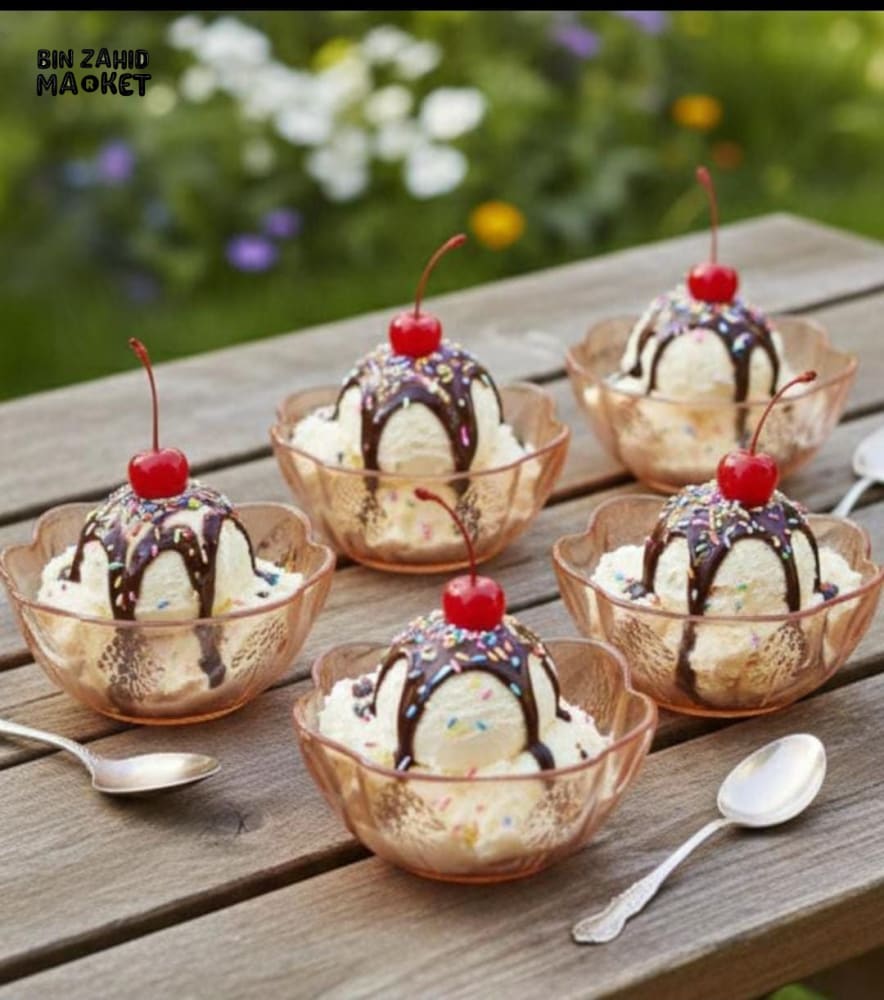 LUXURY CUT GLASS DESSERT BOWLS – SET OF 6 FOR KITCHEN & DINING - Image 2
