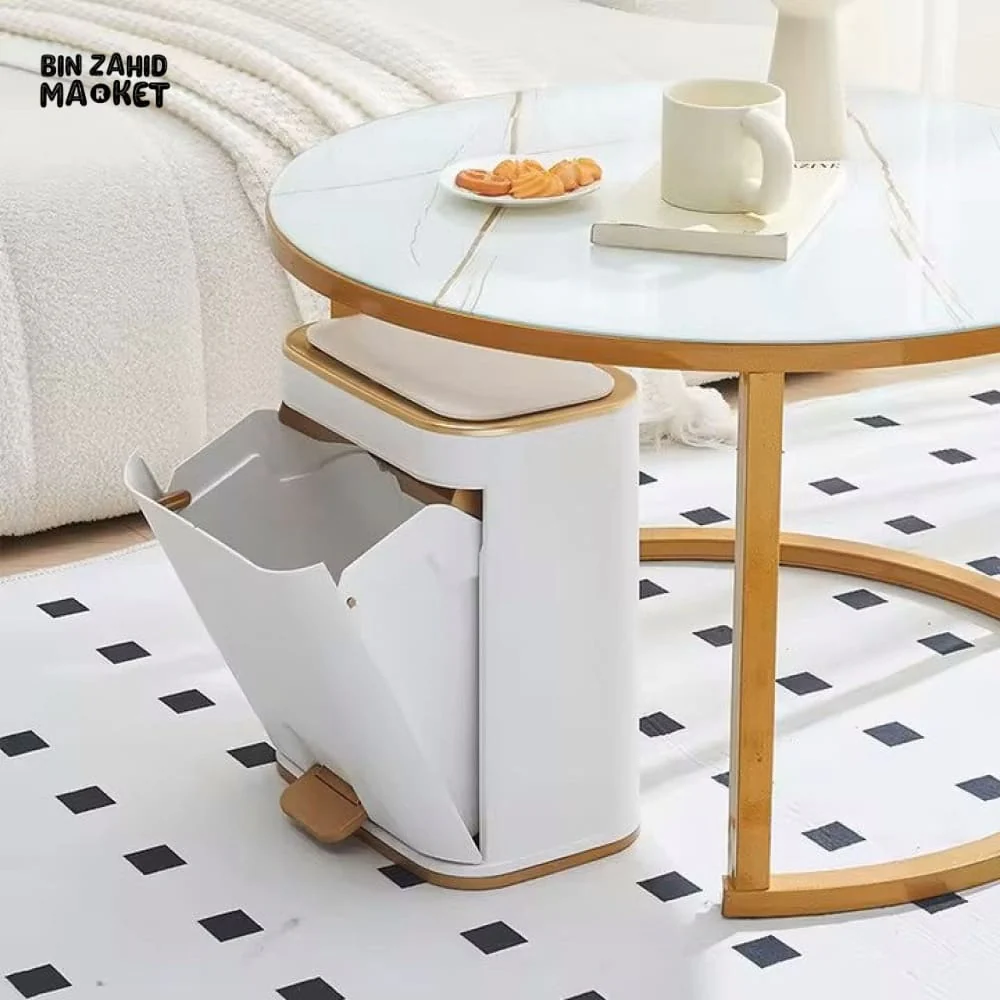 LUXURY DOUBLE LID TRASH CAN – ELEGANT & MODERN WASTE BIN - Image 4