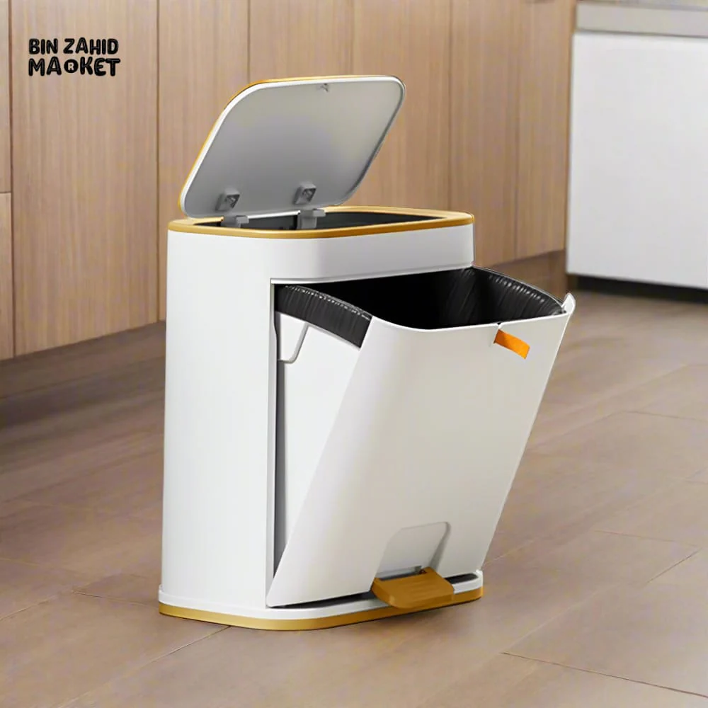 LUXURY DOUBLE LID TRASH CAN – ELEGANT & MODERN WASTE BIN - Image 5