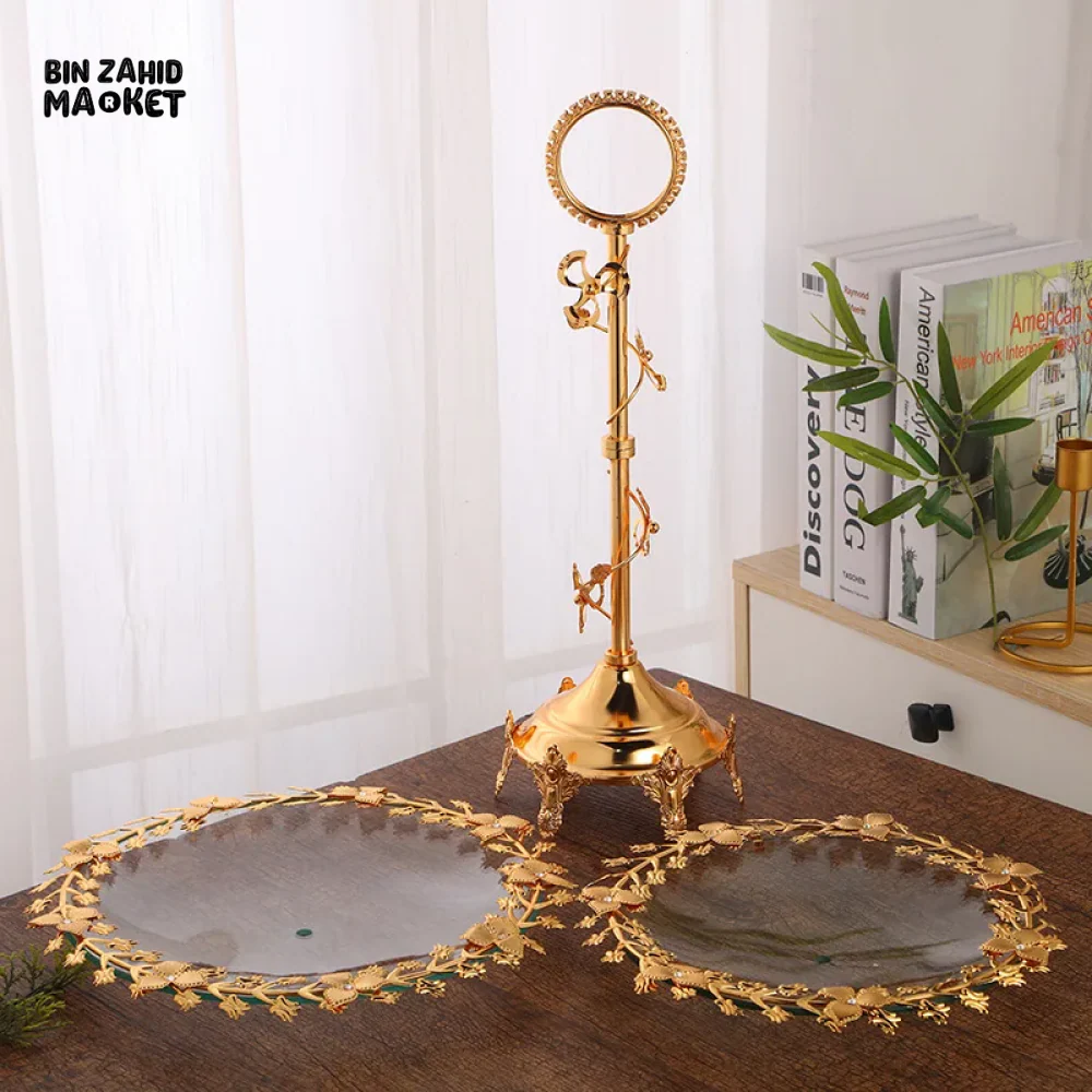 LUXURY EUROPEAN 2-TIER SERVING PLATE – FRUIT & DRY FOOD DISPLAY STAND FOR WEDDINGS & EVENTS - Image 4