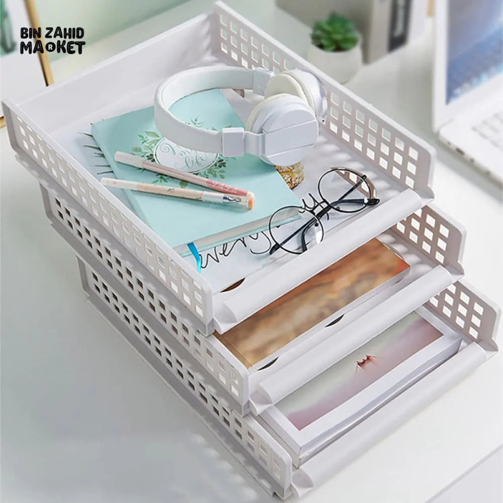 LUXURMOVE STACKABLE WARDROBE CLOTHING ORGANIZER TRAYS - Image 7