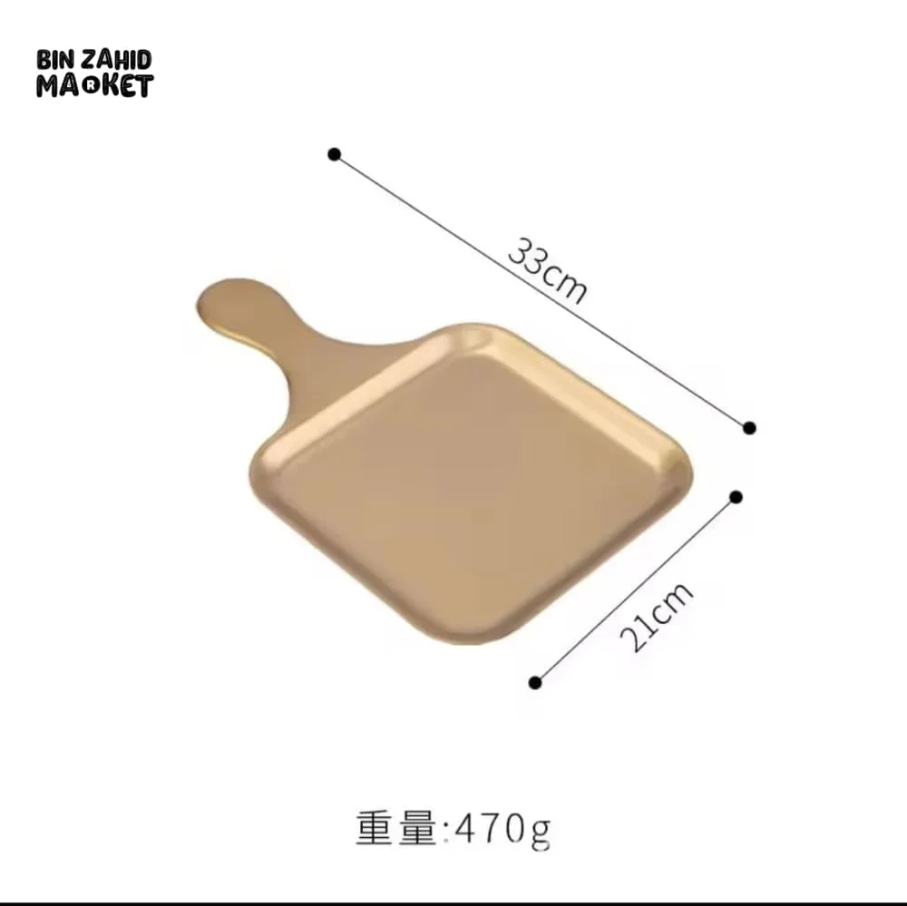 LUXURY GOLD SERVING TRAY WITH HANDLE – PREMIUM KITCHEN & DINING TRAY - Image 4