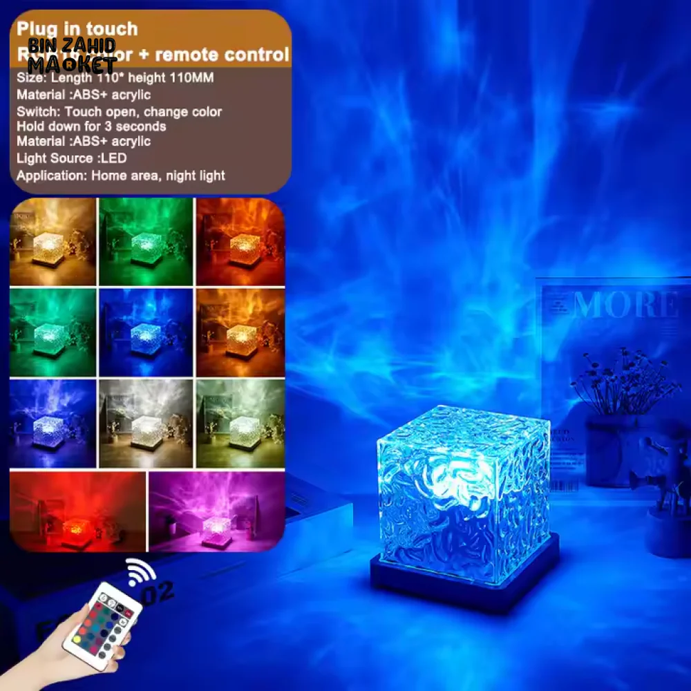 LUXURY LED CRYSTAL CUBE NIGHT LAMP FOR ROOM DECOR – AMBIENT MOOD LIGHT - Image 3