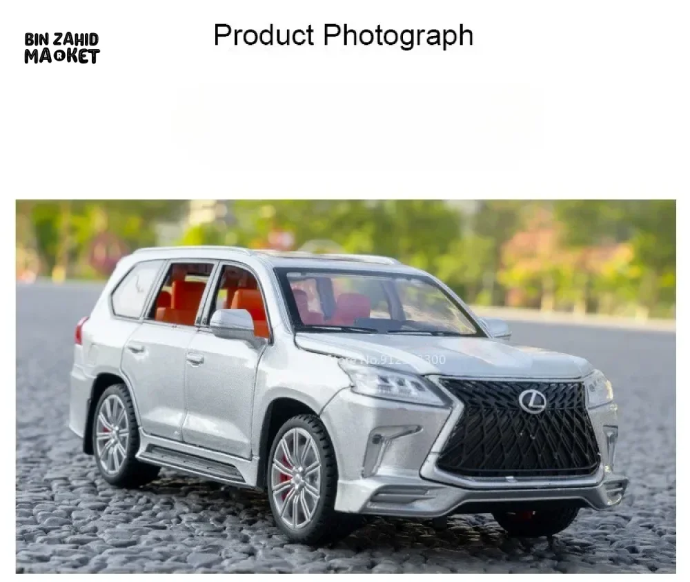LUXURY LEXUS LX570 DIECAST SUV METAL MODEL CAR WITH LIGHT & SOUND COLLECTOR'S EDITION TOY - Image 20