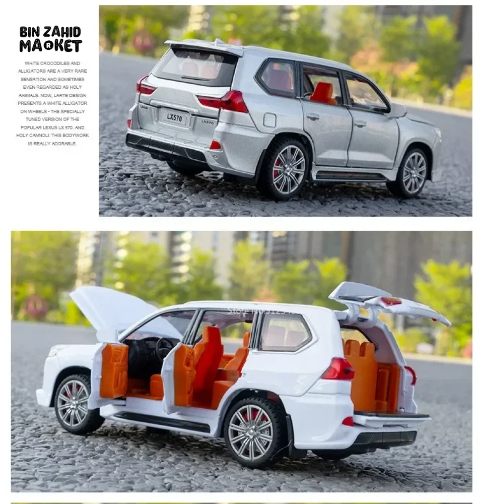 LUXURY LEXUS LX570 DIECAST SUV METAL MODEL CAR WITH LIGHT & SOUND COLLECTOR'S EDITION TOY - Image 21