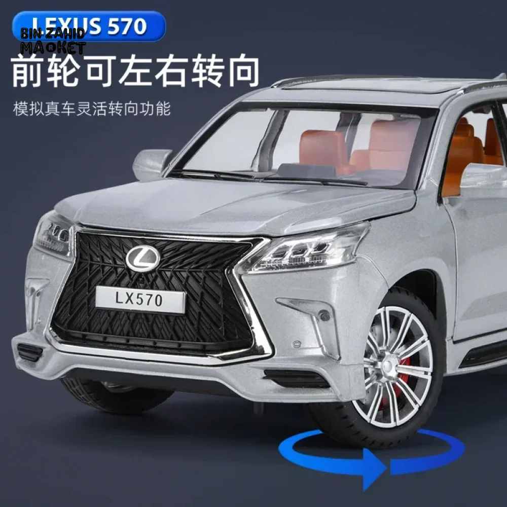 LUXURY LEXUS LX570 DIECAST SUV METAL MODEL CAR WITH LIGHT & SOUND COLLECTOR'S EDITION TOY - Image 8